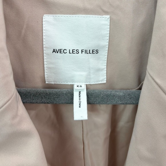 NWT Avec Les Filles Beige Double Breasted Soft Trench Coat Women's Size XS - Picture 8 of 12